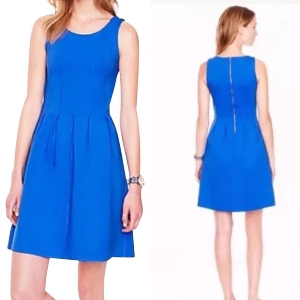 J.Crew Women’s Red Fit and Flare Sleeveless Pleated Dress, Size 4 - Picture 2 of 9